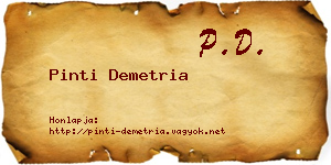 Pinti Demetria névjegykártya