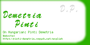 demetria pinti business card